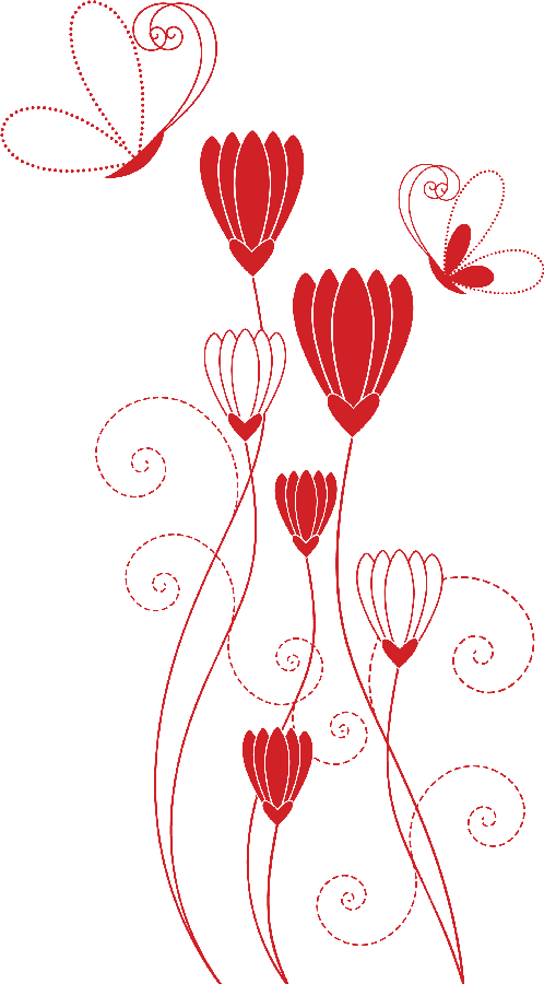 Flores Ilustraciones En Png Para Artesanía Y Diseños - Vectores Flores Rojas Png (498x900), Png Download