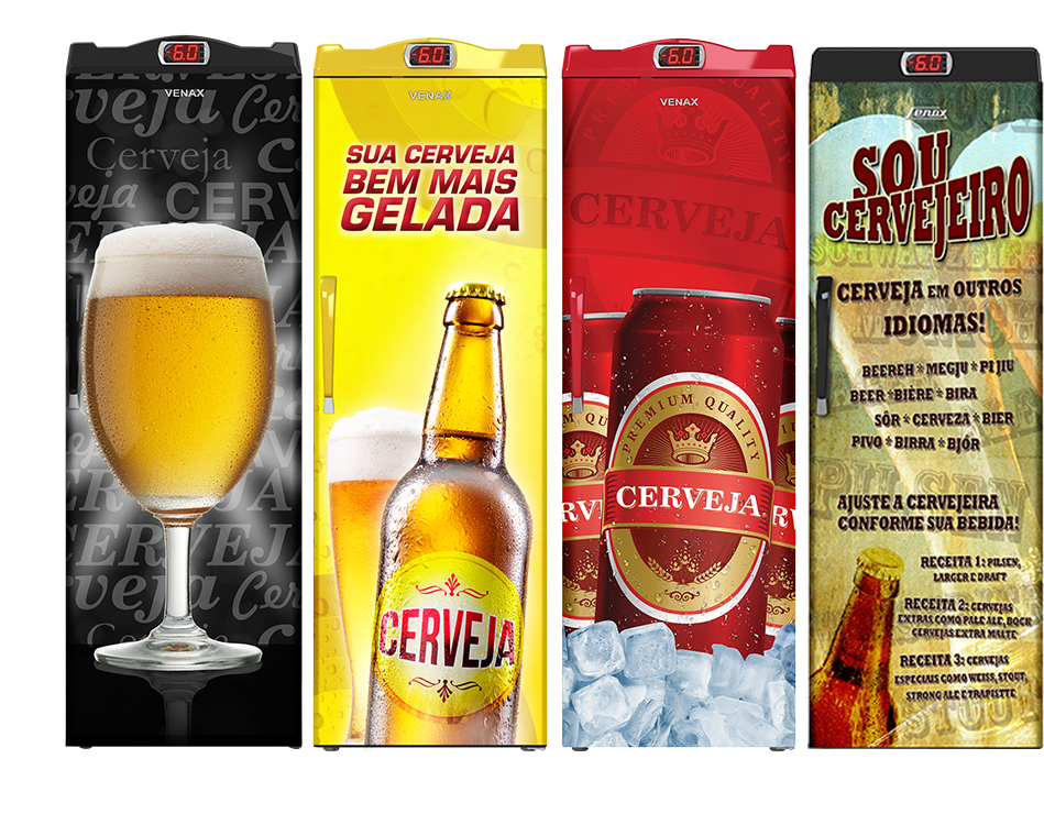 Cervejeira 200 L Porta Cega Adesivada Preto Fosco Venax (1000x1000), Png Download