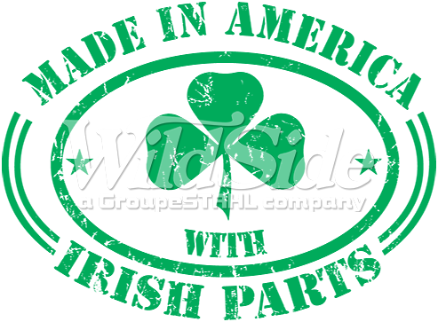 Made In America Irish Parts - Square Sticker 3" X 3" (493x363), Png Download