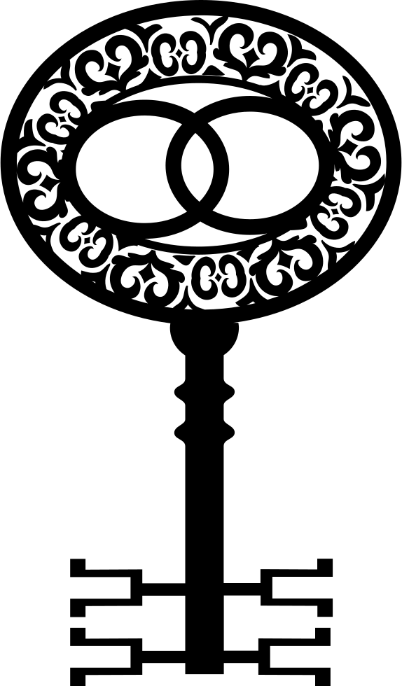 Elegant Vintage Ovals Key Shape Design Comments - Icon (574x980), Png Download