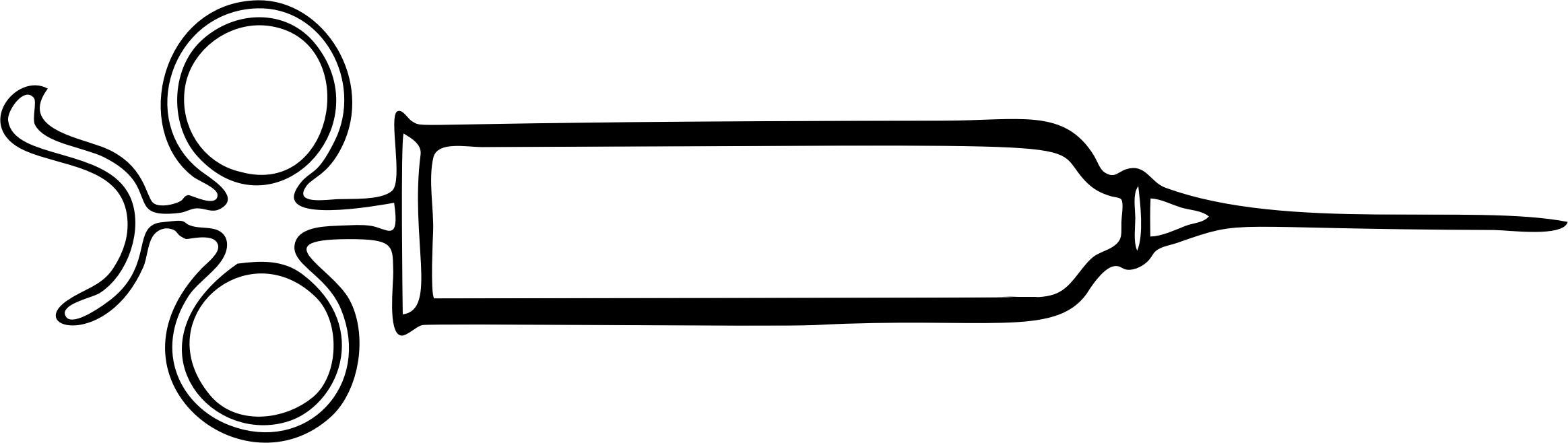 Big Image - Vintage Syringe (2328x658), Png Download