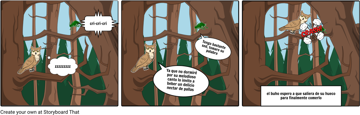 El Saltamontes Y El Buho - Cartoon (1164x385), Png Download