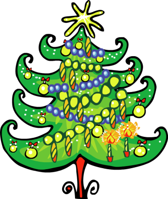 Christmas Tree Clipart Funky - Lovely Christmas Ornament (round) (338x400), Png Download