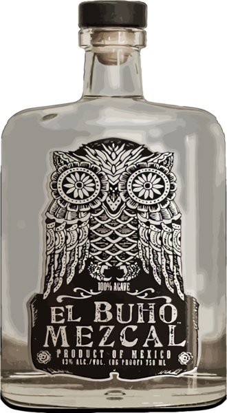 El Buho Mezcal 750ml - Buho Mezcal (330x600), Png Download