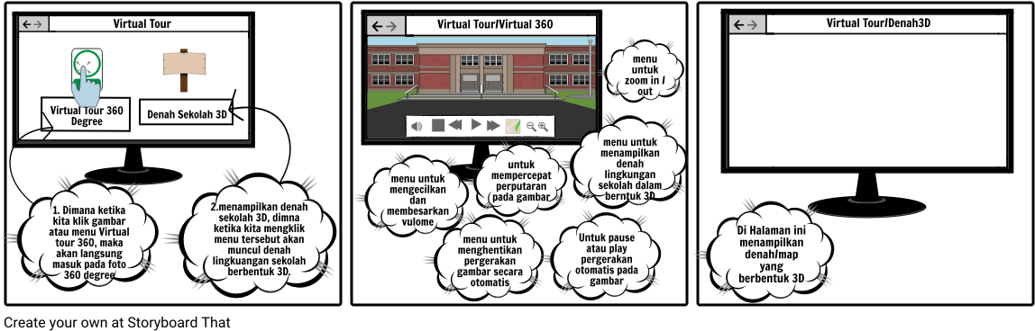 Virtual-tour - Cartoon (1164x385), Png Download