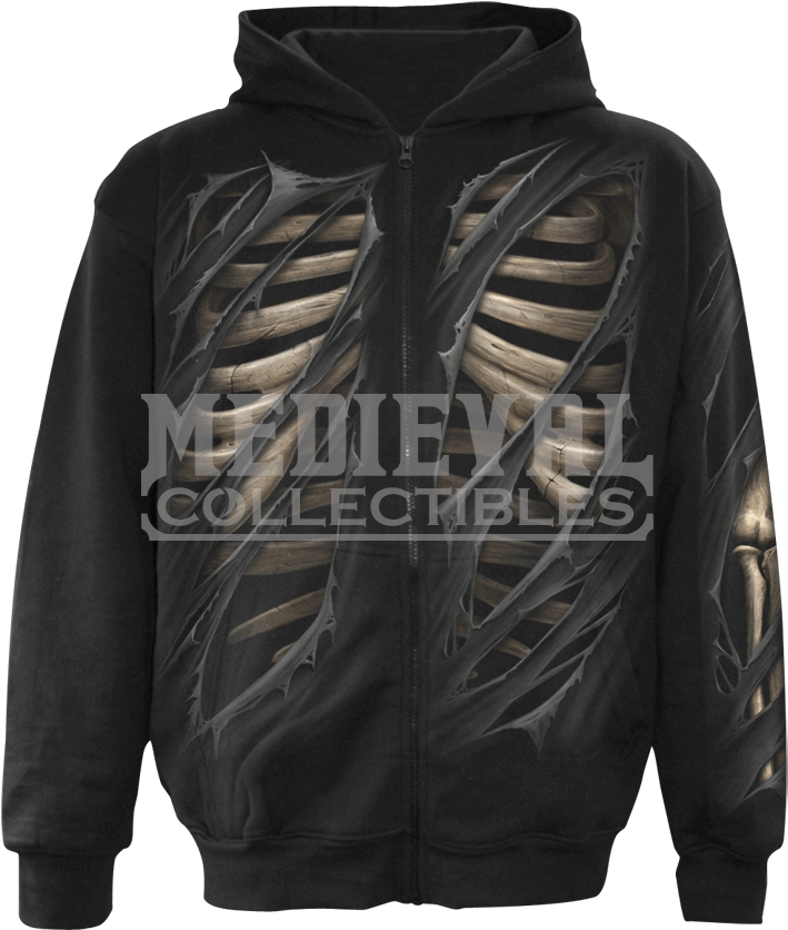 Capucha Con Cremallera De Spiral - Bone Rips - Hombre (850x850), Png Download