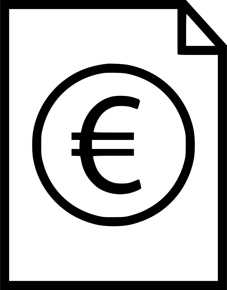 Euro Sign Money Coin Contact Business Plan Comments - Euro (766x980), Png Download