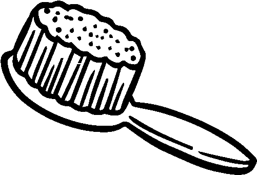 Dibujo De Cepillo Del Pelo Para Colorear - Hair Brush Coloring Page (600x470), Png Download