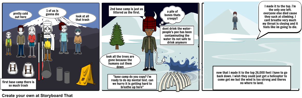 Mt Everest - Cartoon (1164x385), Png Download