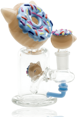 Empire Glassworks Mini Dab Rig Blue Kitty Donut 14mm - Bong (480x480), Png Download