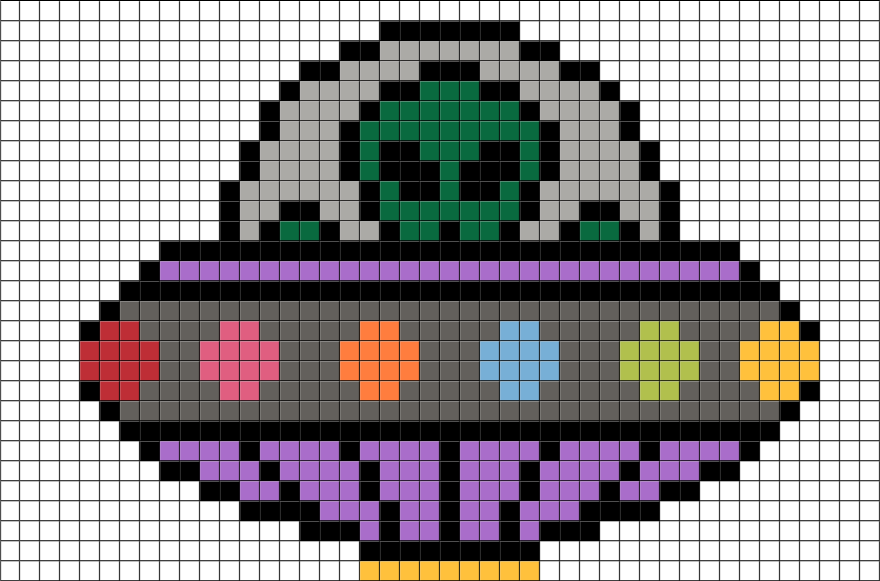 Alien Pixel Art From Brikbook - Anime Chibi Pixel Art (880x581), Png Download
