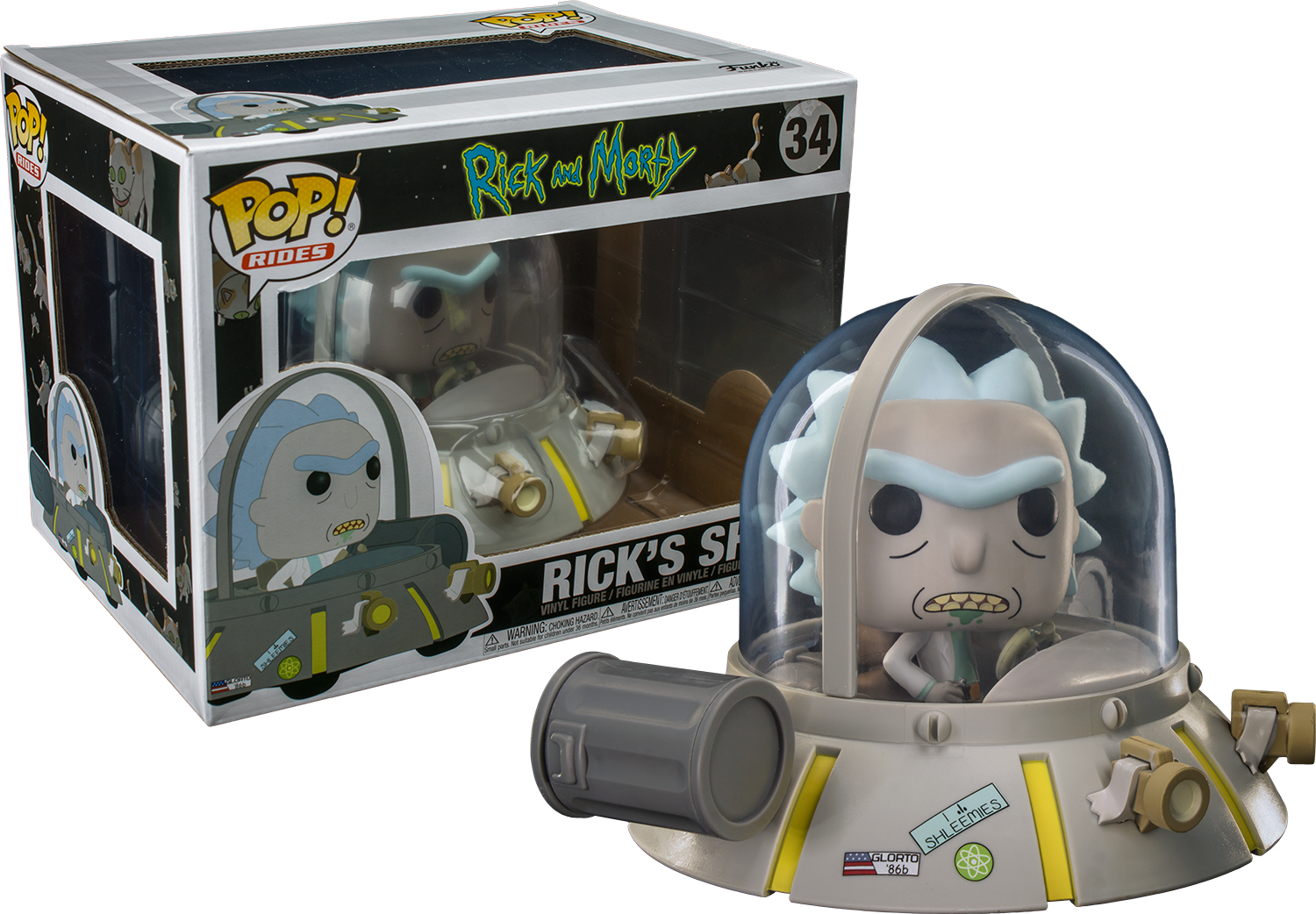 Rick - Baby With Dean - Pop! Rides Vinyl Set (1500x1042), Png Download
