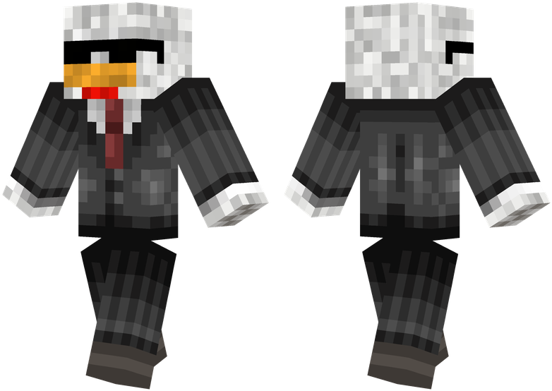 Agent Chicken - Chicken In Suit Skin Minecraft (804x576), Png Download