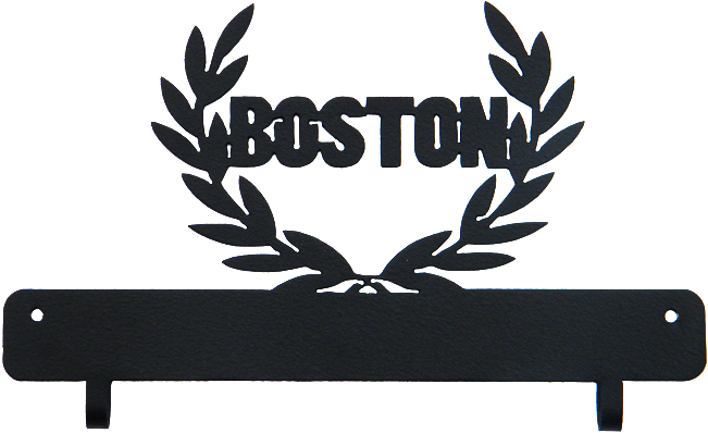 Boston Marathon Black Race Bib Display Holder - Marathon (673x400), Png Download