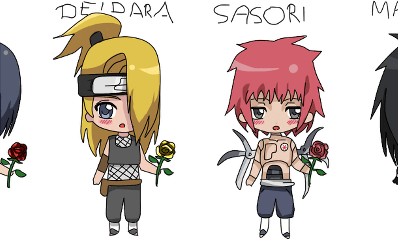 Images Of Deidara And Itachi Chibi - Deidara (1368x855), Png Download
