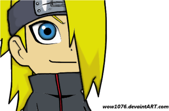 Chibi Deidara Photo Deidaracolor - Cartoon (668x426), Png Download