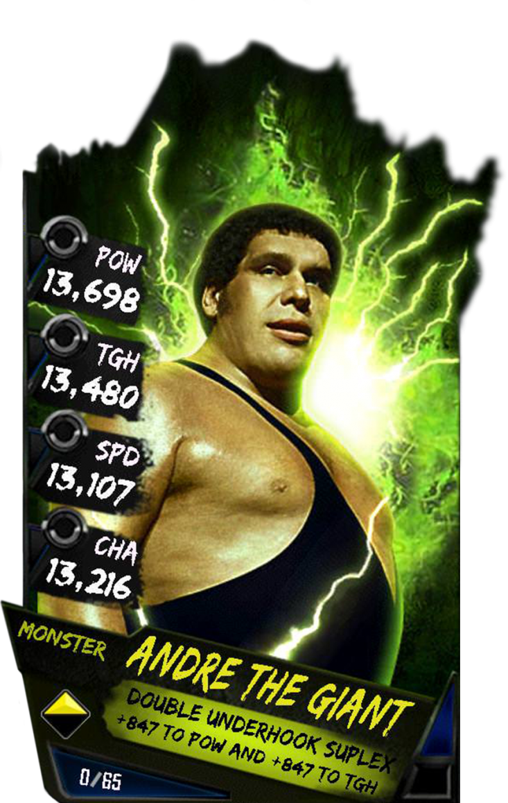Andrethegiant S4 17 Monster - Wwe Supercard Monster Cards (733x1158), Png Download
