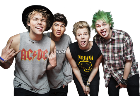 #5sos#5sosfam#ashton Irwin#calum Hood#luke Hemmings#michael - 5 Seconds Of Summer Ashton Calum Michael Luke Band (500x334), Png Download