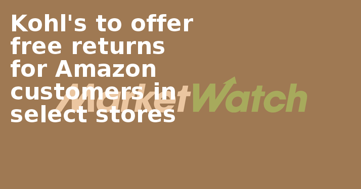 Kohl's To Offer Free Returns For Amazon Customers In - Je Suis Folle Et Alors (714x374), Png Download