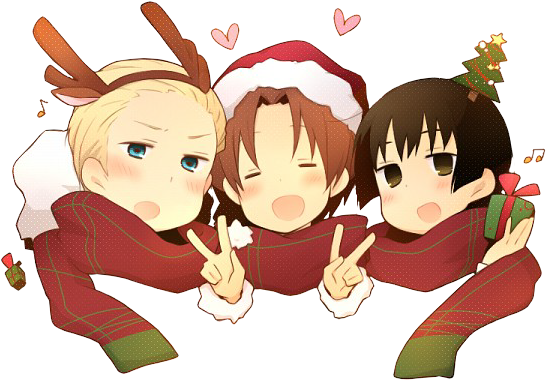 Christmas Wallpaper Hetalia - Hetalia Merry Christmas Axis (600x450), Png Download