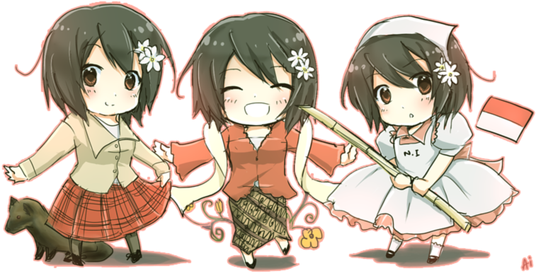 Hetalia Doodle-y Thingy - Hetalia Indonesia (800x400), Png Download
