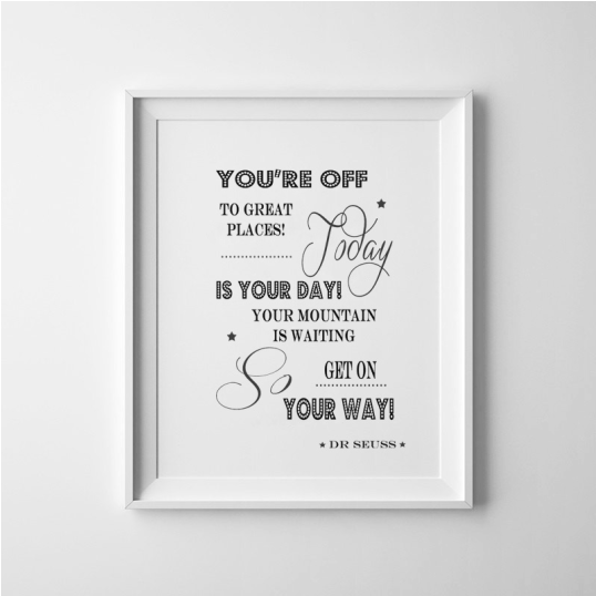 Dr Seuss Quote / You're Off To Great Places Today Is - Oh, The Places You'll Go! (703x537), Png Download