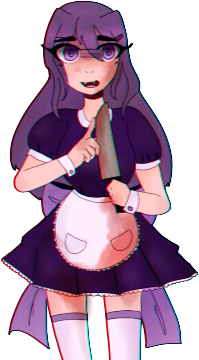 My Art Ddlc Ddlc Yuri Yukikos - Cartoon (1248x1249), Png Download
