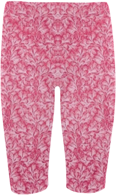 Vintage Floral Lace Leaf Red Hestia Cropped Leggings - Retro Floral Red Bagettes Travel Accessory Bag, Women's, (500x500), Png Download