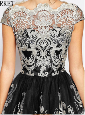 2018 Sexy Full Mesh Silver Lace Embroidery Party Prom - Best Prom Dresses 2018 (600x400), Png Download