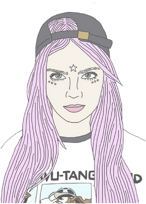 Girly Tumblr Transparents - Overlays Transparent Tumblr Girls (433x419), Png Download