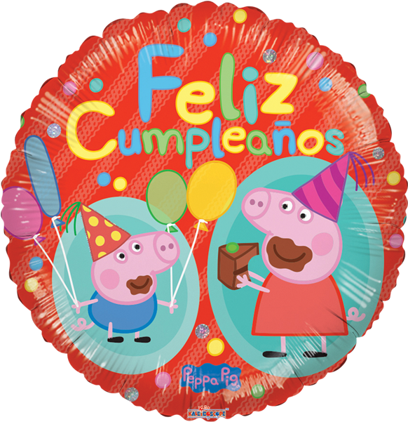 Globo Pepa Feliz Dia Rojo - Georges First Day At Playgroup By Ladybird (600x600), Png Download