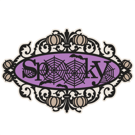 Spooky Title Frame Svg Scrapbook Cut File Cute Clipart - Illustration (432x432), Png Download