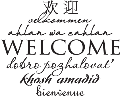 International Welcome Wall Quotes™ Decal - Welcome In Different Languages Png (451x451), Png Download