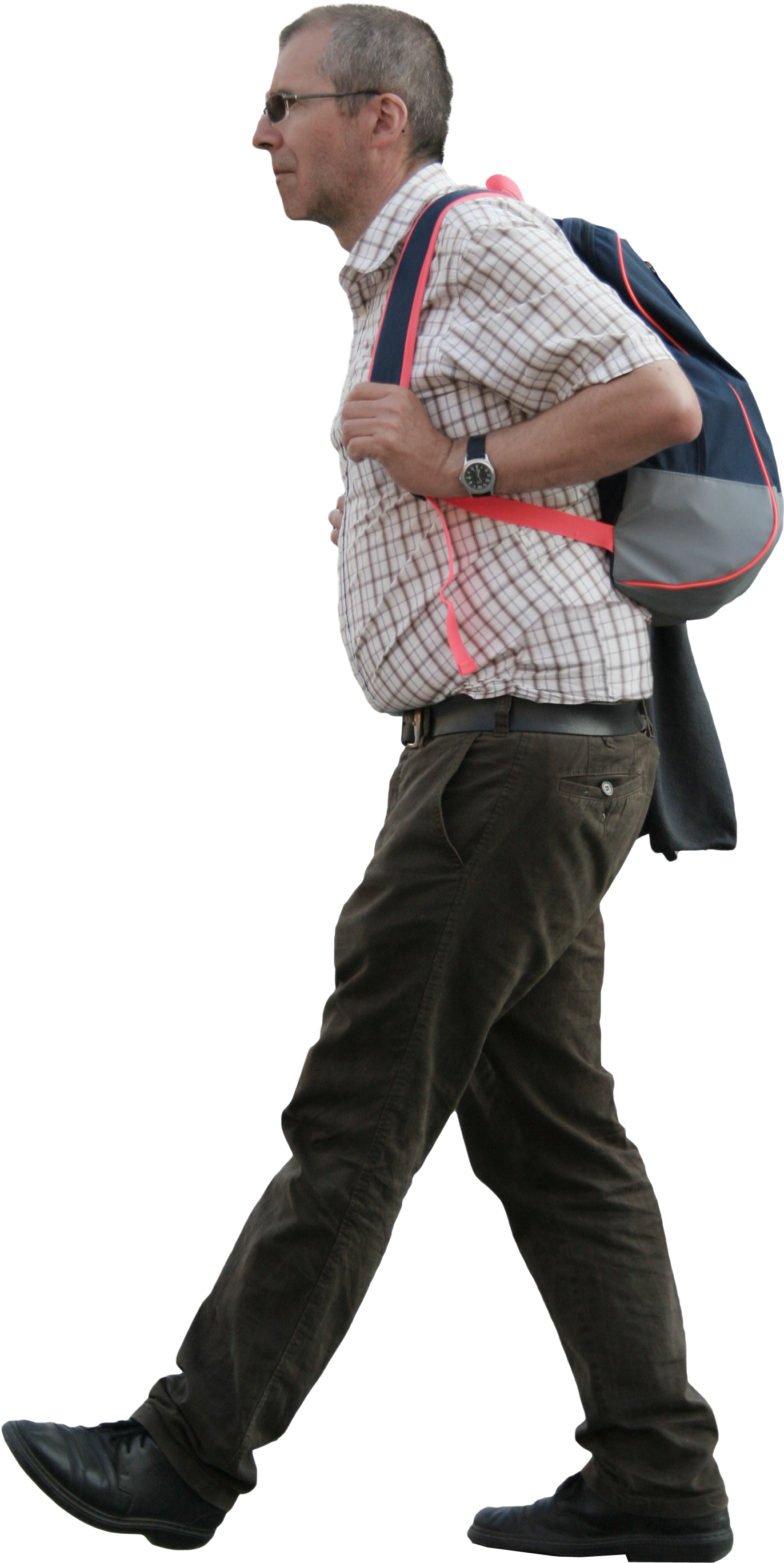 Man With Backpack Free Cut Out People, Trees And Leaves - People With Backpacks Png (1770x2922), Png Download