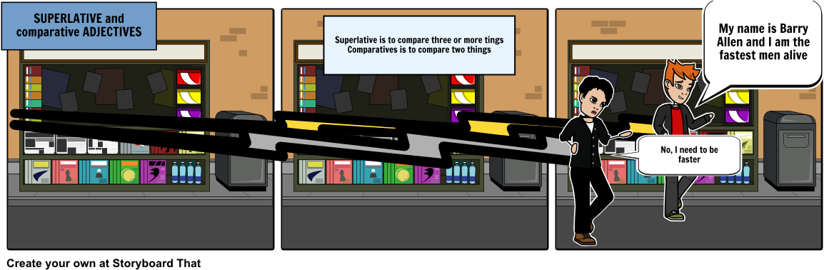 Flash V Zoom, Superlative V Comparative - Cartoon (1164x385), Png Download