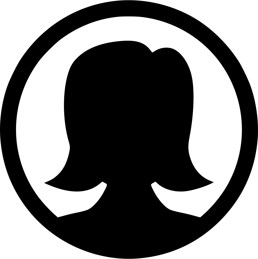 Female Shadow Circle - Female Shadow Icon (980x982), Png Download