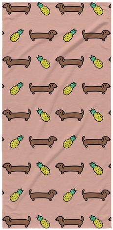 Dachshund Beach Towel, Weiner Dog Beach Blanket, Bath - Dog (500x500), Png Download