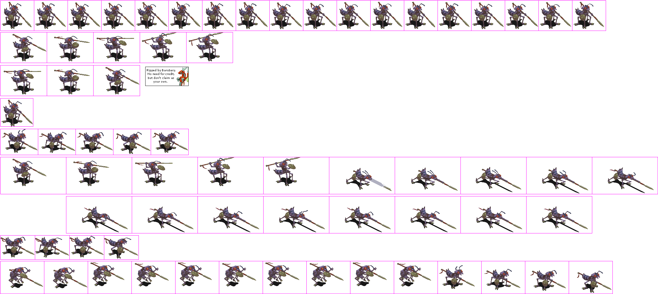 Breath Of Fire - Bee Sprite Sheet (2164x972), Png Download
