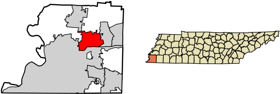 Location Of Bartlett In Shelby County, Tennessee - Tennessee County Map (600x224), Png Download