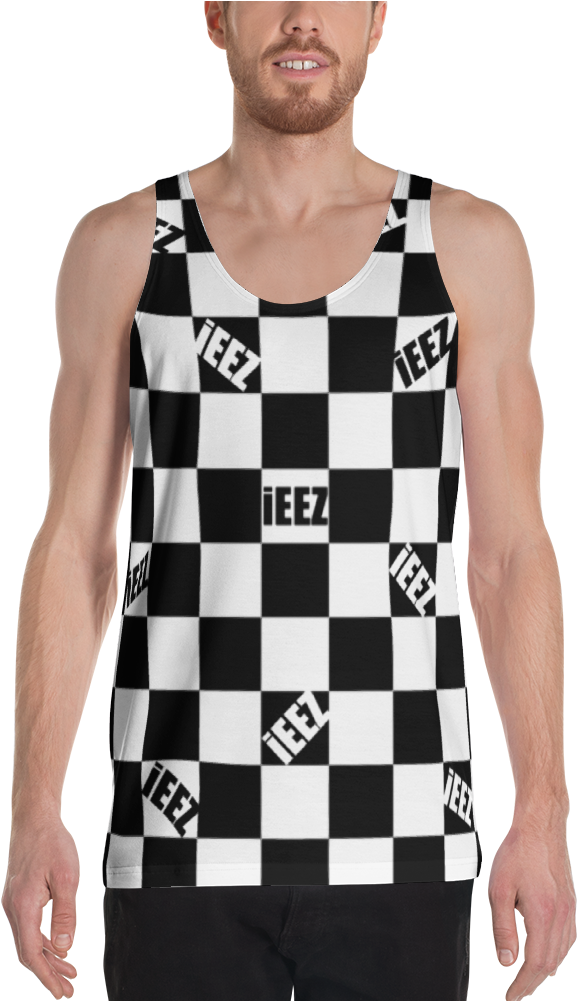 Ieez Checker Unisex Tank Top - Shirt (1000x1000), Png Download