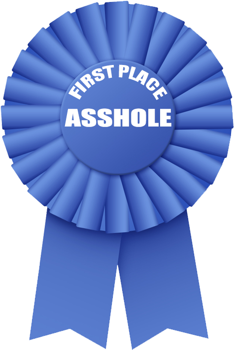 First Place Asshole - Minnesota State Fair Blue Ribbon (578x755), Png Download