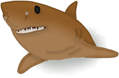 Dune Shark Left 0-ipadhd - Tiger Shark (440x320), Png Download