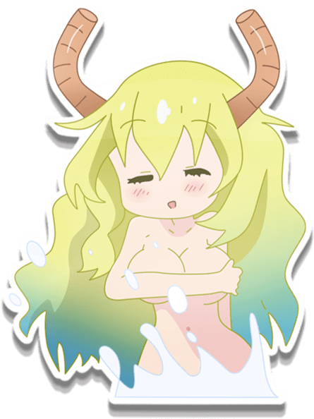 Kobayashi's Dragon Maid Lucoa Stickers Transparent (635x800), Png Download