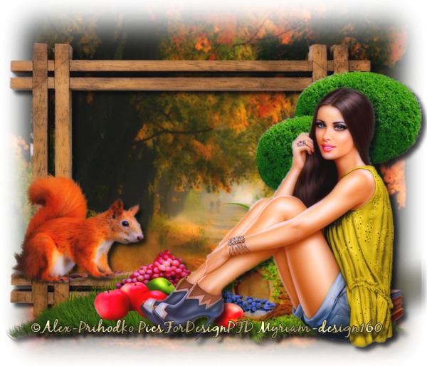 Mes Créations Alex Prihodko - Fox Squirrel (600x514), Png Download