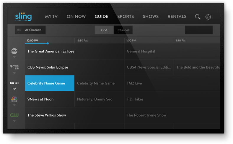 Sling Tv Screen - Sling Tv (829x560), Png Download