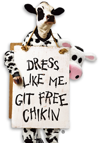 Chick Fil A Cow Png - Chick Fil A Cow Appreciation Day 2018 (319x461), Png Download