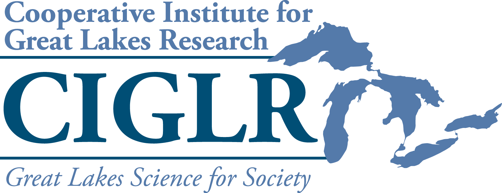 Noaa Logo Glerl Logo Ciglr Logo Glri Logo - Names Of The Great Lakes (1602x617), Png Download