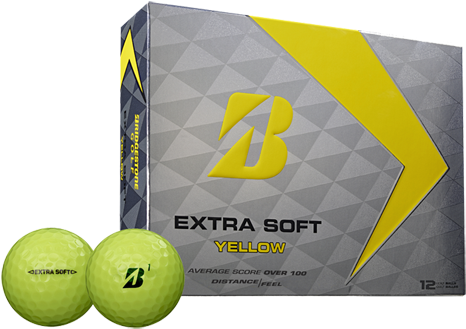 Yellow, Pink - Bridgestone Extra Soft Yellow Golf Balls (500x352), Png Download