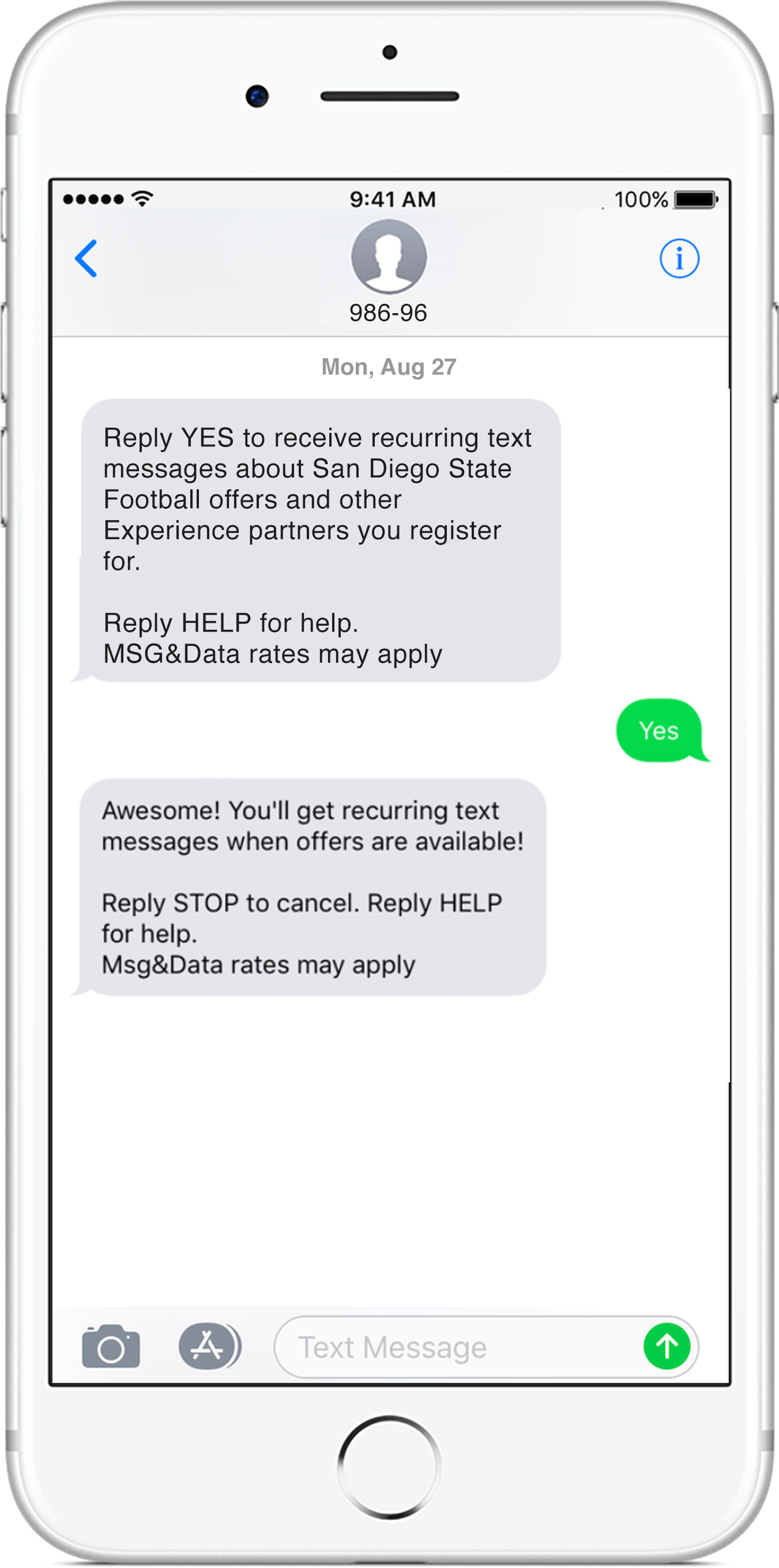 You Will Also Receive A Text From 986 96 To Opt In - Smartphone (1622x2844), Png Download