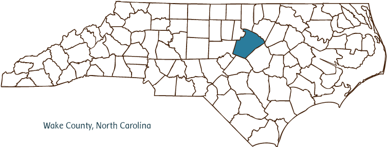 Wake County, Nc - North Carolina Wake County (769x315), Png Download